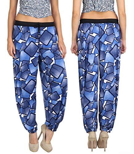 Buy Adonia Women's Poly-Knit Lycra Harem (Blue) at Amazon.in