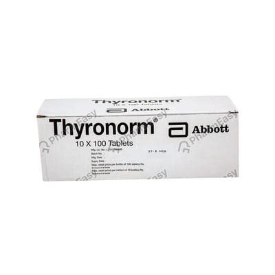 Thyronorm 37.5 MCG Tablet (100): Uses, Side Effects, Price & Dosage ...