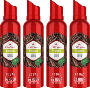 OLD SPICE Timber Body Spray 140ML Each (Pack of 4) Deodorant Spray ...