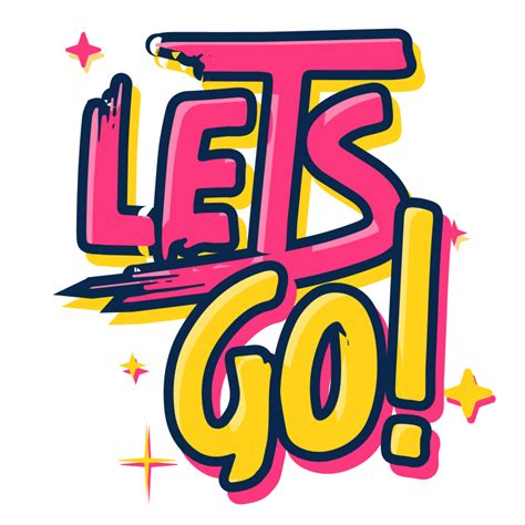 Let s go message in pop art style Royalty Free Vector Image
