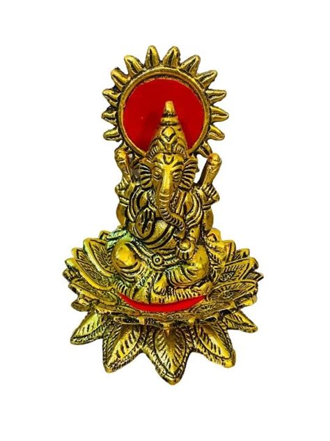 Buy Metal Lord Ganesha Idol for Home for Desk, Car, Home Decor, Hotel ...