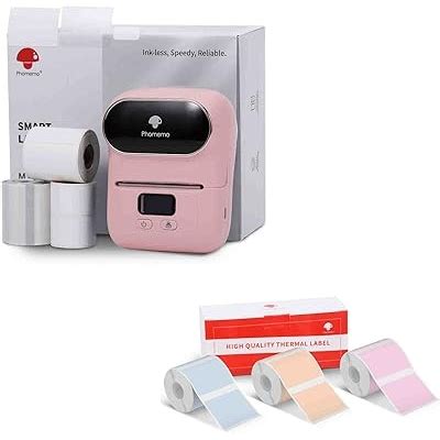 Phomemo M110S Label Maker Set- with 3 Rolls Color India | Ubuy