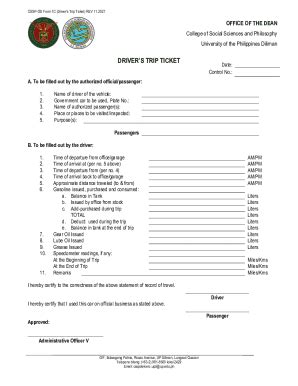 Fillable Online kssp upd edu DRIVER'S TRIP TICKET Fax Email Print ...