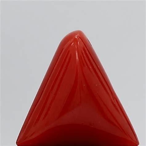 4.73 Carat 5.25 Ratti Natural Italian Trillion Shape Red Coral Stone ...