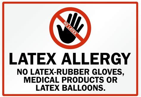 RLDigitalUnits LATEX ALLERGY SIGN BOARD Emergency Sign Price in India ...