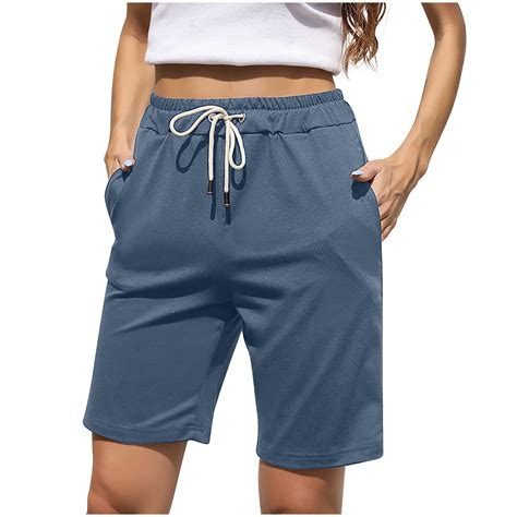 Women's 7"/ 10" Bermuda Shorts Long Comfy Cotton Sweat Shorts Summer ...