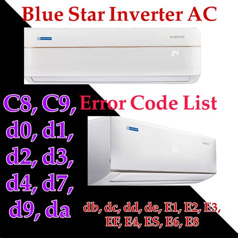 Blue Star Inverter AC Error Code List Fault And Solution part 2