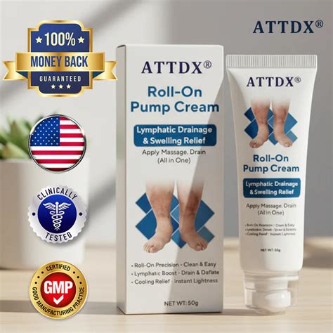ATTDX® Roll-On Pump Cream for Lymphatic Drainage & Swelling Relief – KITOYL