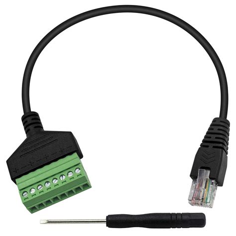 Buy Poyiccot RJ45 Screw Terminal Adapter, RJ45 Male to 8 Pin Screw ...
