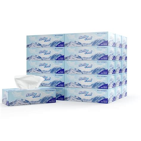 Soft N Cool 2 Ply Facial Tissue Box | Pack of 30 (150 Pulls Per Box ...