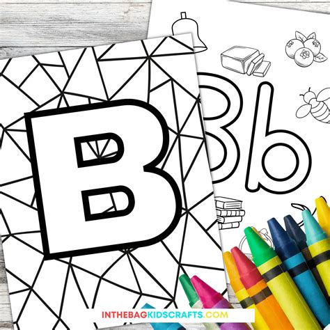 Letter B Coloring Pages (FREE Printables) • In the Bag Kids' Crafts