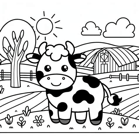 Cow Coloring Image Free Printable Cow Coloring Pages