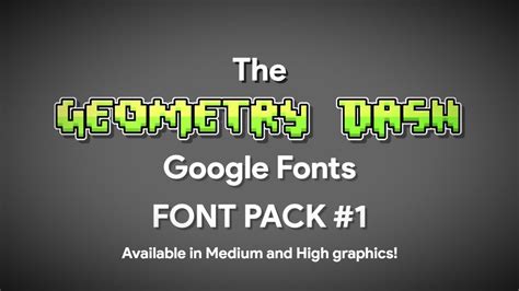 The Geometry Dash Google Fonts Font Pack! - YouTube