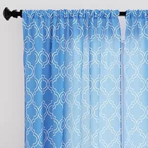 Buy Encasa XO Window Curtain 5 ft Set of 2, Polyester Printed with Rod ...