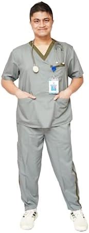 Indicare Health Sciences Men Scrub Suit Designer|V-neck| with 7 pockets ...