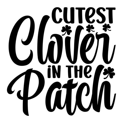 Schattige klaver in de patch SVG | Premium Vector