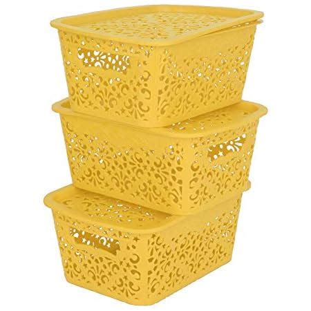 Kuber Industries Plastic 3 Pieces Small Size Multipurpose Solitaire ...