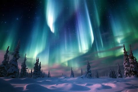Free picture: Aurora borealis northern hemisphere light on idyllic ...