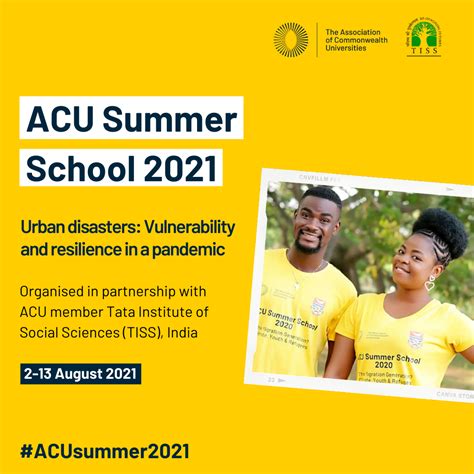 ACU SUMMER SCHOOL 2021,Organized by The Association of Commonwealth ...
