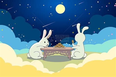 中秋节赏月简笔画彩色中秋节家人赏月简笔画2022已更新今日更新