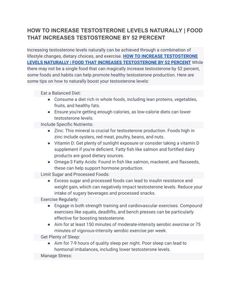 PPT - HOW TO INCREASE TESTOSTERONE LEVELS NATURALLY _ FOOD THAT INCREASES TESTOSTERONE BY 52 ...