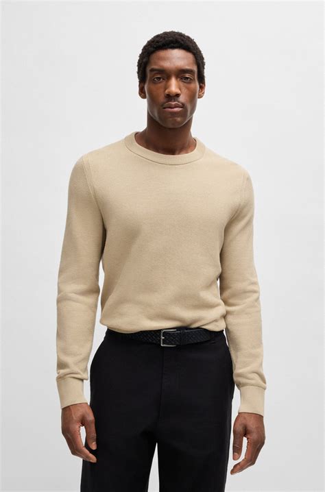 BOSS - Suede belt with monogram pattern - Black Patterned