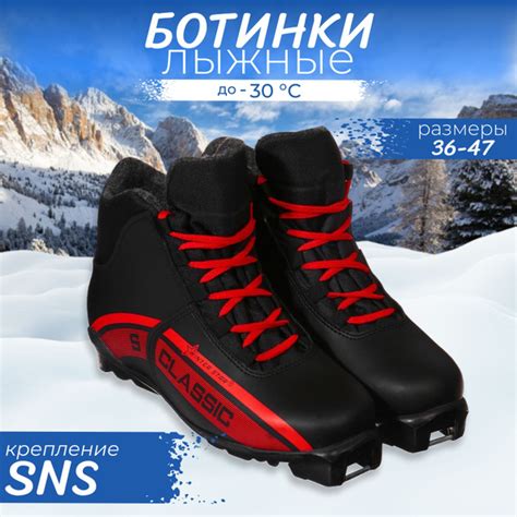 Ботинки лыжные Winter Star "classic" , SNS , размер 42 , цвет черный ...