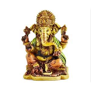 Buy Eurasia Handmade Handpainted Lord Ganesha Resin Figurine Sculpture ...
