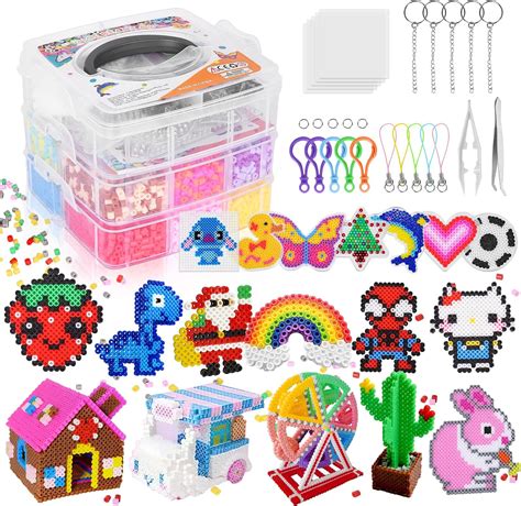 LULUETPUE Fuse Beads Kit,10000PC 5MM Melty Beads Set, Iron Melting ...