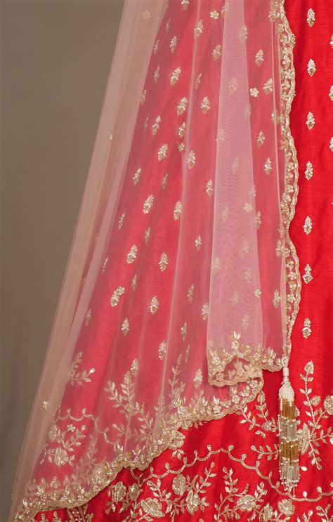 Vegan Raw Silk Bridal Lehenga With Zardosi Work – gcsveganfashion