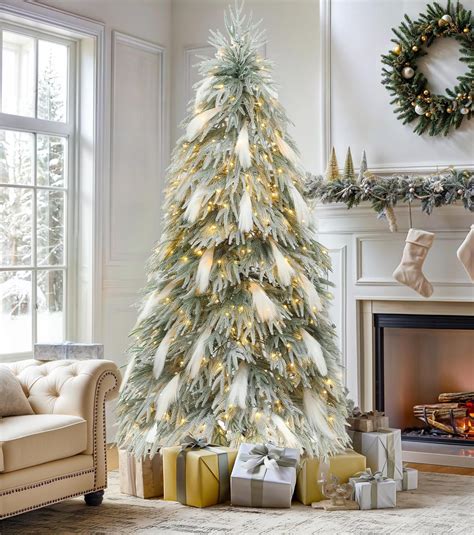 DWVO Illuminated Snowy Pampas Christmas Tree, India | Ubuy