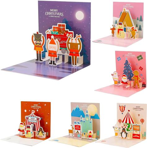 3D Pop Up Christmas Card - Poinsettias Bouquet Card, Christmas Flower ...