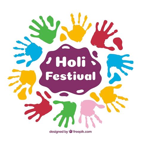 Holi festival background in flat design | Free Vector