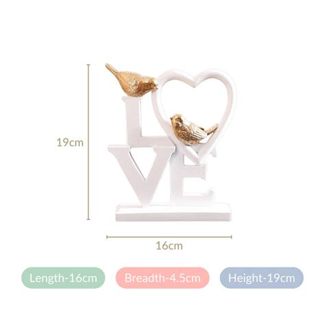 White Love Birds Showpiece Online - Premium Decor Object | Nestasia
