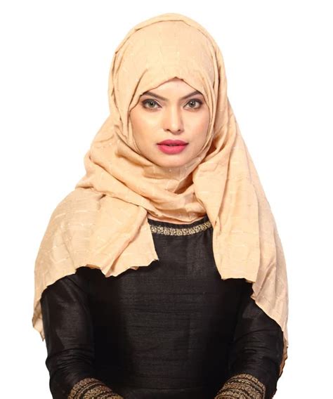 Buy ZEENAT Cotton Plain Hijab(Biscuit) at Amazon.in