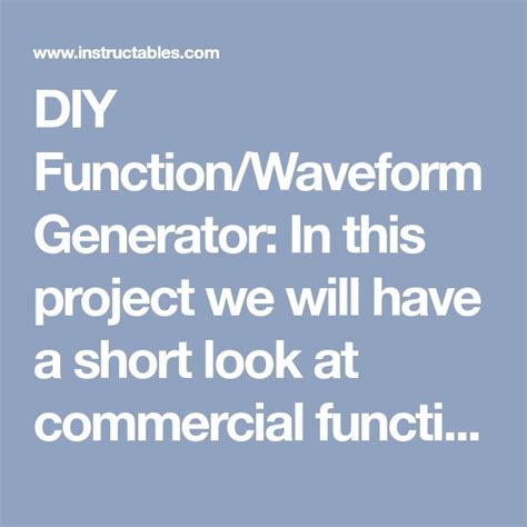 Image result for DIY Function Generator