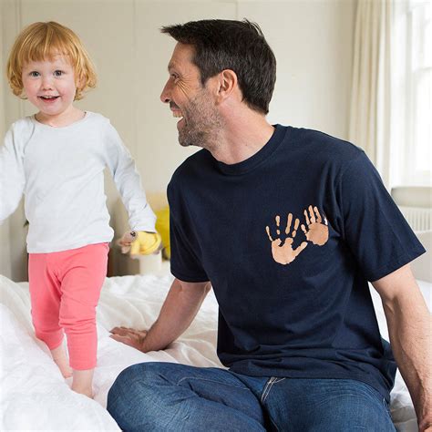 Personalised Handprint On Heart Daddy T Shirt By The Alphabet Gift Shop