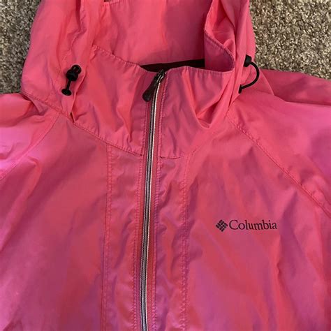 Pink Columbia Windbreaker Jacket #columbiajacket... - Depop