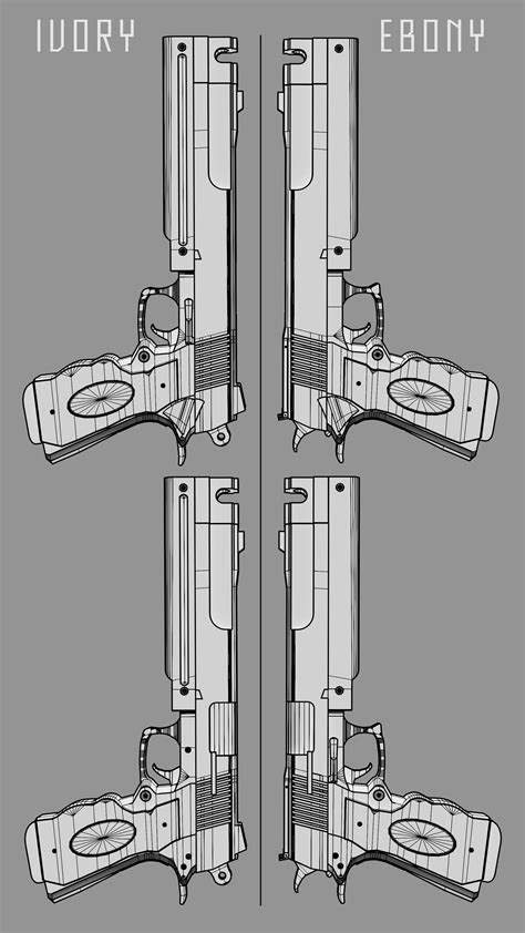 Ebony and Ivory from Devil May Cry - ZBrushCentral