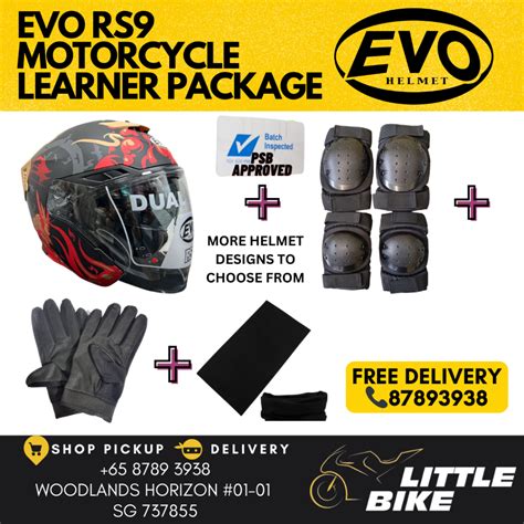PSB APPROVED evo rs9 Motorcycle school learner package class 2B ...