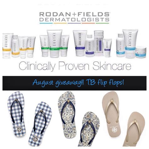 Rodan and Fields and Tory Burch flip flops giveaway!!! Follow me on ...