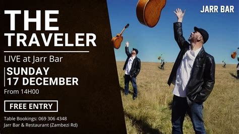 The Traveler LIVE at Jarr Bar, JARR Bar & Restaurant, Cullinan ...