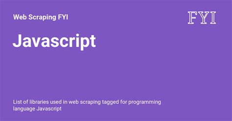 JavaScript Web Scraping 的图像结果