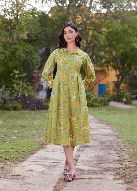 Buy Mulcotton Colorful Printed Antifit Dress Online in India | Suti ...