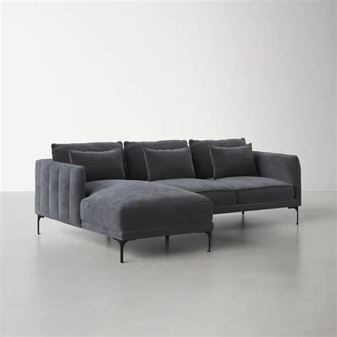 Heera Moti | Aziel L shape Sofa | Grey | Facing Left