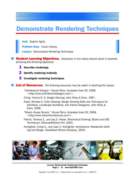 Fillable Online Demonstrate Rendering Techniques Fax Email Print ...