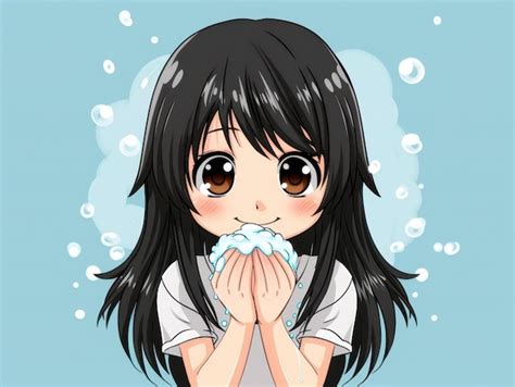Image result for Washing Face Chibi Boy