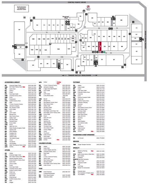 Tanger Outlet Pigeon Forge Map | Color 2018