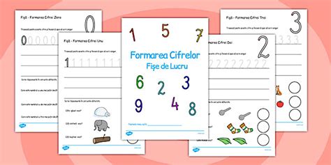 Fișe de lucru pentru Preșcolari cu cifre | Twinkl România