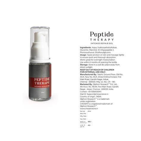 Peptide Therapy Intense Repair Gel for Post Laser Procedure – CHOSEN Store
